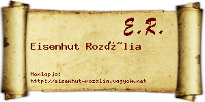 Eisenhut Rozália névjegykártya